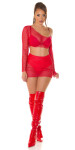 Sexy Koucla 2Piece Set / net skirt and Top red Einheitsgroesse