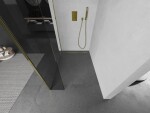 MEXEN/S - Kioto Sprchová zástena WALK-IN 100 x 40, transparent, zlatá 800-100-212-50-00-040
