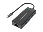 Conceptronic 7v1 USB-C dokovacia stanica / Dokovacia stanica / 2x HDMI / 3x USB-A 3.2 / GLAN / USB-C PD 100W (DONN14G)