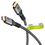 Goobay Ultra High Speed HDMI sivá / HDMI kábel / 2m (65261)