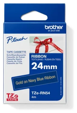 Brother TZE-RN54 páska námornícka modrá / zlatá tlač / šírka 24mm / 4M (TZERN54)