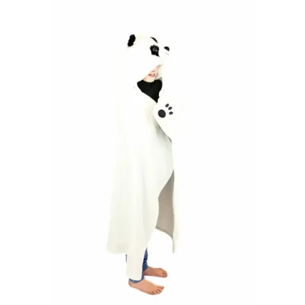 Cozy Noxxiez Panda - hrejivá deka s kapucňou so zvieratkom a labkovými vreckami / od 3 rokov (20-BL823)