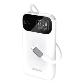 Dudao K31 10000mAh biela / Powerbanka / so vstavaným káblom / 22.5W (195941)