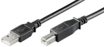 MicroConnect kábel USB2.0 A (M) - USB2.0 B (M) 3M čierna / 480Mbit/s (USBAB3B)