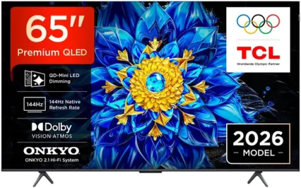 65" TCL 65P8L čierna / Televízia / QLED / 4K UHD / 144Hz / Google TV / Wi-Fi / Bluetooth (65P8L)