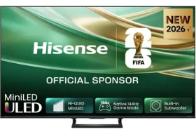 50" Hisense 50E8S čierna / UHD / QLED / MiniLED / 144Hz / HDMI / Wi-Fi / DVB-T2CS2 / subwoofer (50E8S)