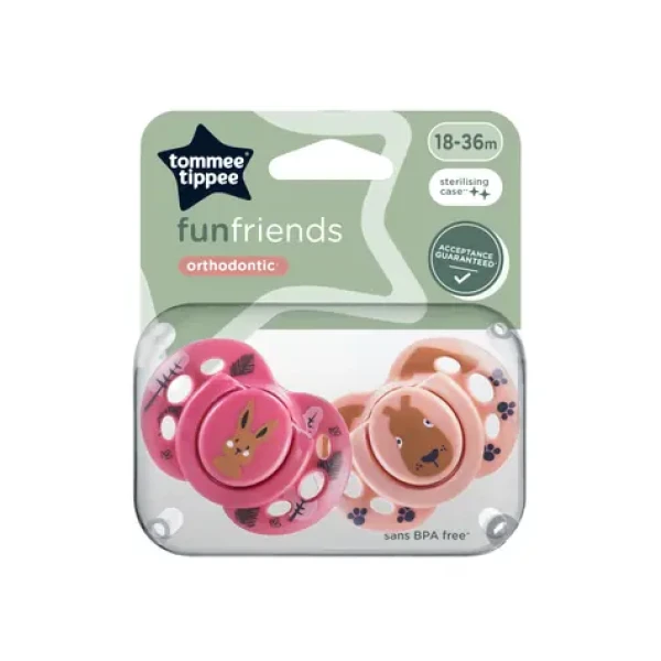 Tommee Tippee Cumlík silikón fun girl 2ks 18-36m - viac farebných variant (43340399)