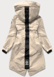 Béžová ľahká dámska bunda typu parka (B9786-46) odstíny béžové XXL (44)