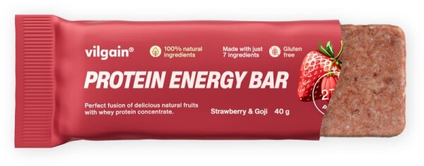 Vilgain Protein Energy Bar – Jahoda a goji 40 g