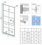 REA/S - Sprchové Dvere Molier čierne 80 + Profil KPL-K9537
