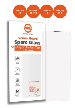 Mobile Origin Orange Screen Guard Spare Glass Apple iPhone 16e/14/13 Pro/13 / náhradné sklo pre inštalačnú sadu (SGA-SP-i14)