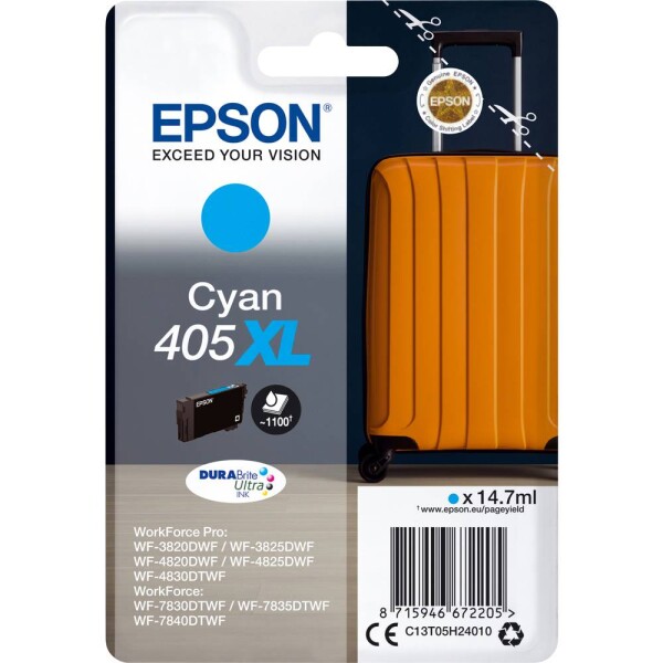 Epson TIN Epson Singlepack Cyan 405XL DURABrite Ultra Ink