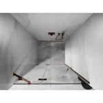 MEXEN/S - Lunar sprchové dvere krídlové ľavé 115, transparent, ružové zlato 834-115-000-60-00-L