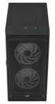 AeroCool Graphite V3 čierna / PC skriňa / Midi Tower / ATX / mATX / Mini-ITX / 2x USB 3.0 / 3x 140 mm ARGB / bez zdroja (ACCM-PB24133.11)