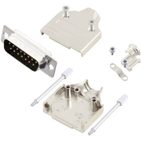 MH Connectors MHDM15-DB15P-K sada D-SUB kolíkové lišty 180 ° Pólov: 15 spájkovaný 1 ks; MHDM15-DB15P-K