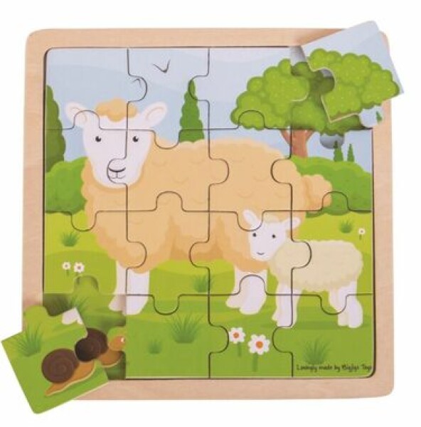 Bigjigs Toys puzzle - Ovečka s jahniatkom