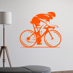 Veselá Stena Samolepka Cestný cyklista Farba: hnedá, Veľkosť: 60 x 50 cm
