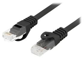 Lanberg CAT6 čierna / Patch kábel / UTP / LSZH / 1 m / Fluke Passed (PCU6-10CU-0100-BK)