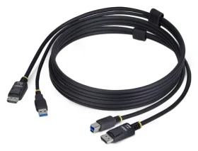 StarTech DU1226-KVM- Cable čierna / KVM kábel / DisplayPort + USB 3.2 / 1,8 m (DU1226-KVM-CABLE)
