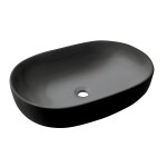 INVENA - Umývadlo na dosku KORFU TREND 60 cm oválne čierna mat CE-34-005-C