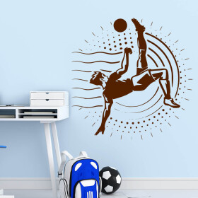 Veselá Stena Samolepka Vykopávajúci futbalista Farba: hnedá, Veľkosť: 40 x 40 cm