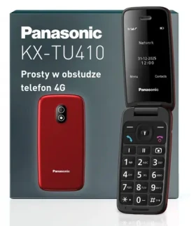 Panasonic KX-TU410EXR červená / Tlačidlový telefón / 4G