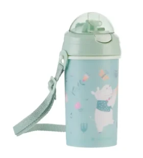 KikkaBoo Hrnček so silikónovou slamkou a popruhom 450ml Music Fest Pink / od 4 rokov (31302030082KB)