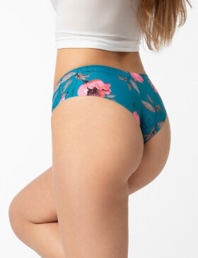 Dámske nohavičky s petrolejovým vzorom Wild Rose simple brasil - Julimex XXL
