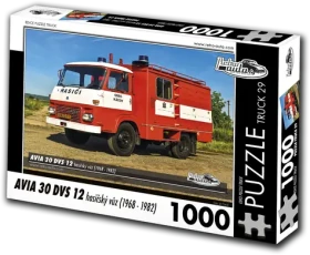 RETRO-AUTA Puzzle TRUCK č.29 AVIA 30 DVS 12 hasičský automobil (1968-1982)