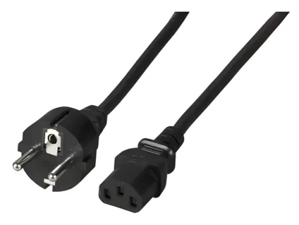 EFB Schuko 180° - C13 180° černá / Napájecí kabel / 3 m / 10 A / 250 V (EK508SW.3)