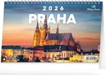 NOTIQUE Stolový kalendár Praha - Milujem Prahu 2026, 23,1 x 14,5 cm (PGS-35322)