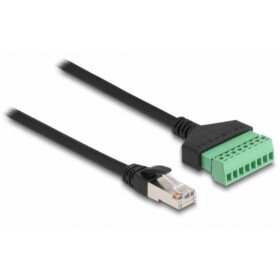 Delock 65975 RJ45 sieťové káble, prepojovacie káble CAT 6 U/UTP 0.30 m čierna, zelená 1 ks; 65975
