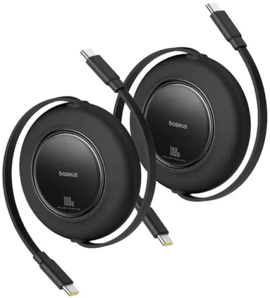 Baseus Free2Pull čierna / Kábel USB-C - USB-C / 100W / 2 m / balenie 2 ks (P10364500113-08)