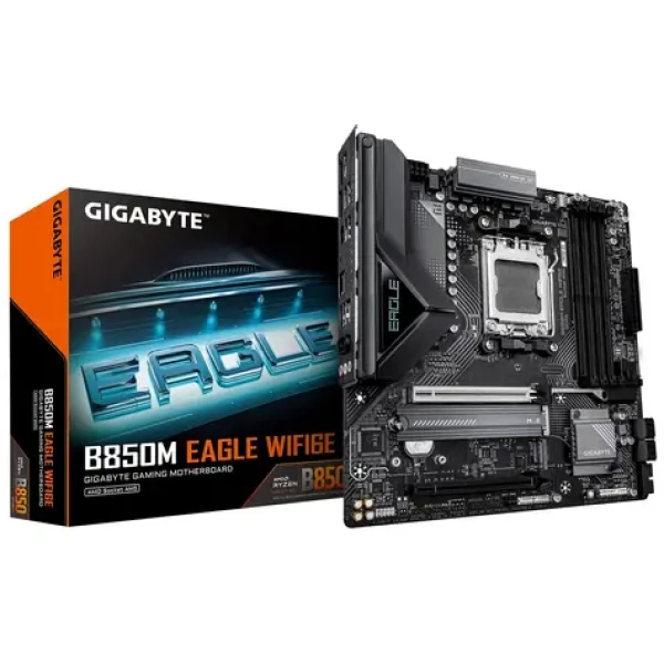 GIGABYTE B850M EAGLE WIFI6E / Základná doska / AM5 / B850 / 4X DDR5 / 2,5 G LAN / Wi-Fi 6E / mATX (B850M EAGLE WF6E)