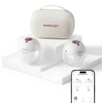 Momcozy M5 červená / Odsávačka materského mlieka / dvojitá / aplikácia / 9 stupňov / USB-C (BP380-MR71000B00105-C)