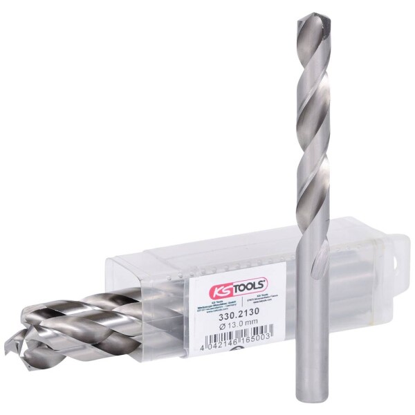 KS Tools 3302130 HSS-G sada špirálových vrtákov do kovu, 13 mm, 5 ks; 3302130