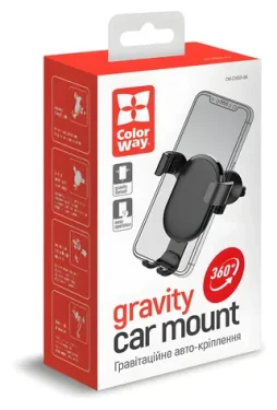 Colorway Gravity Holder čierna / Držiak telefónu / gravitačné uchytenie (CW-CHG01-BK)
