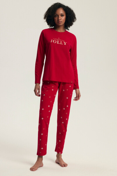 DÁMSKE PYŽAMO DOTIE 43718 AW25 Červená S