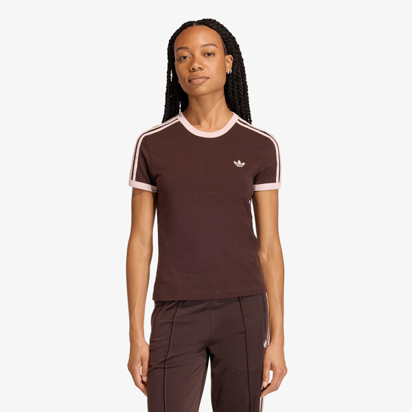 Tričko adidas 3 Stripes Slim T-Shirt Aurora Coffee S