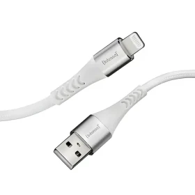 INTENSO A315L biela / Kábel USB-A - Lightning / 1,5 m / 12W / nylonový opletenie (7902102)