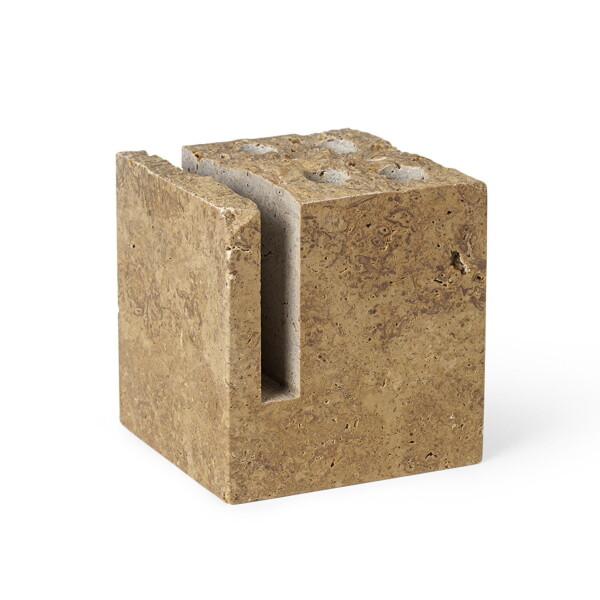 Ferm LIVING Stojanček na ceruzky Klint Beige Travertine