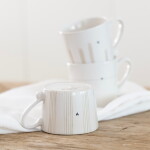 Bastion Collections Keramický hrnček Small Stripes Natural 150 ml