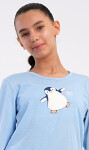Detské pyžamo dlhé Penguin světle modrá 11 - 12