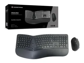 Conceptronic ERGO PT čierna / Bezdrôtová klávesnica a myš / Ergonomická / 2.4 GHz / PT layout (ORAZIO02PT)