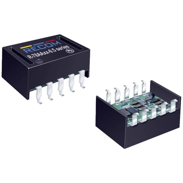 RECOM R-78AA5.0-0.5SMD-R DC / DC menič napätia 5 V 0.5 A 2.5 W; R-78AA5.0-0.5SMD-R