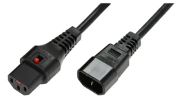 MicroConnect Predlžovací kábel s IEC zámkom C13 - C14 1.5m čierna (PC1003)
