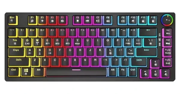 Savio Phenix Gateron Yellow Pro Pudding čierna / Mechanická herná klávesnica / RGB podsvietenie / bezdrôtová (SAVGK-PHENIX YELLOW PUDDING)