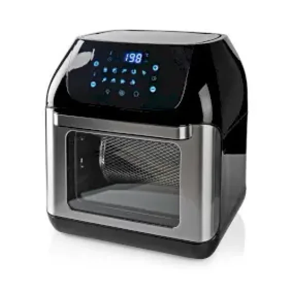 Nedis KAAFO300EBK čierna / Teplovzdušná fritéza / 1500 W / 12 l / Časovač: 60 min / 9 programov (KAAFO300EBK)