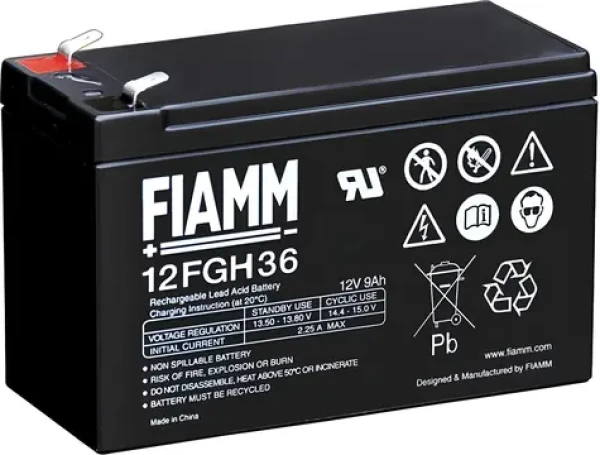FIAMM 12 FGH 36 / Olovený akumulátor / 12V / 9Ah / Bezúdržbový / Životnosť 5 rokov (09642)
