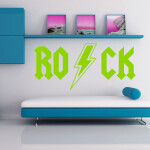 Veselá Stena Samolepka Rock Farba: růžová, Veľkosť: 100 x 50 cm